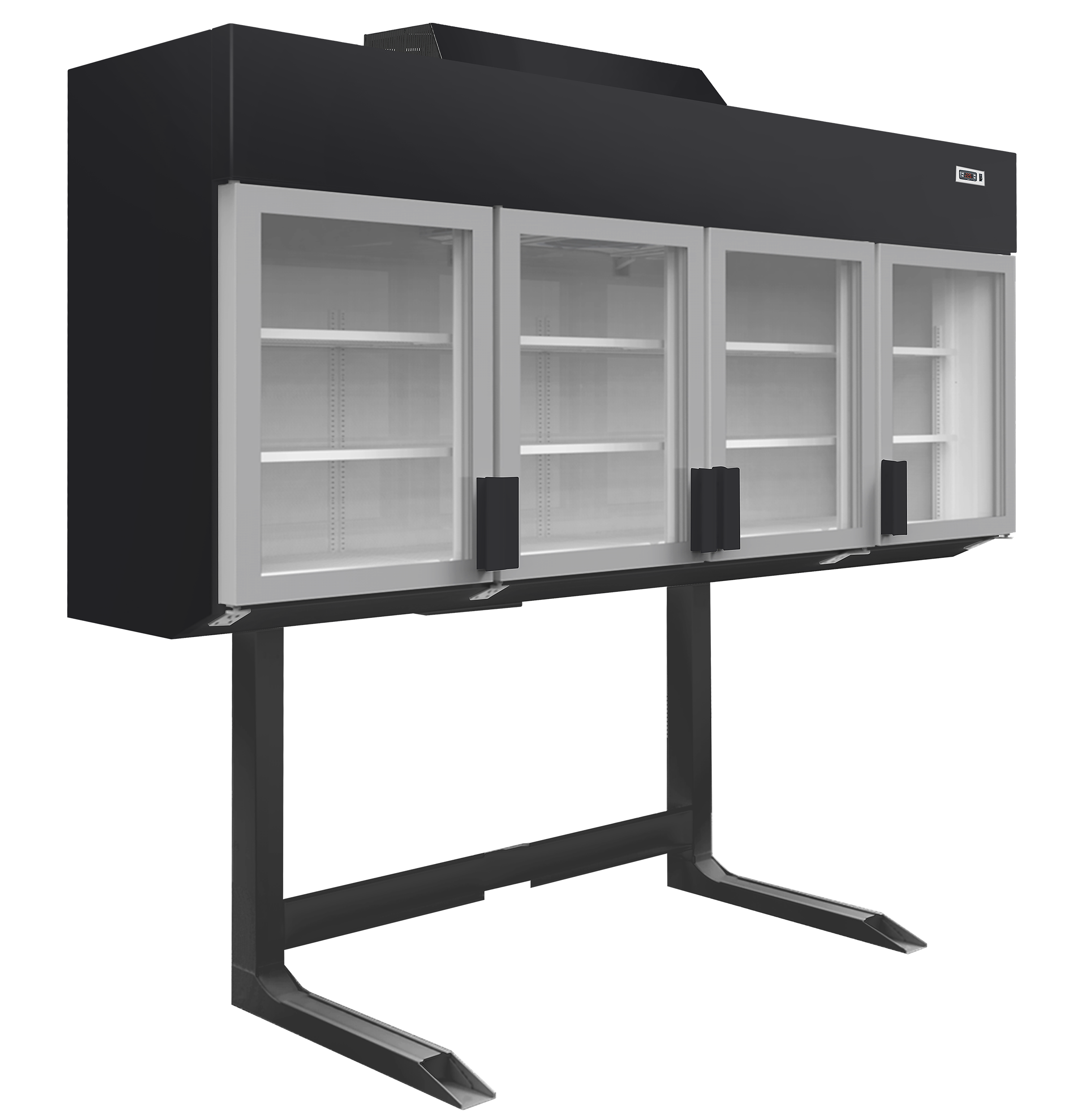 MTF250B VS Armoire Frigorifique 2 Portes Positif Négatif, Congélateur et Réfrigérateur Ventilé Pour Supermarché