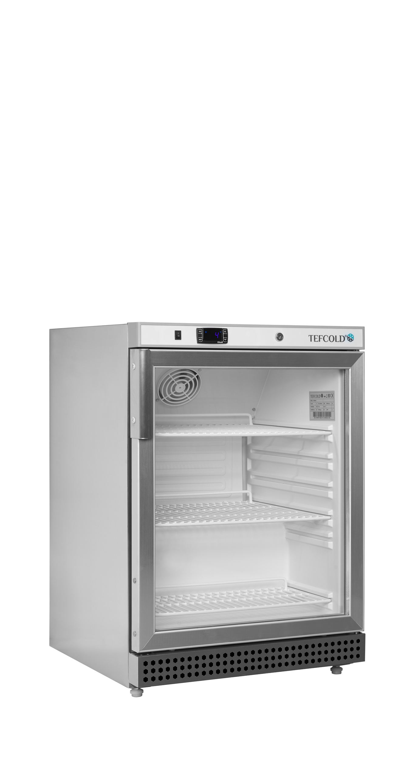 Armoire Frigorifique Positive À Porte Vitrée Inox 2 Portes UR200SG Professionnel