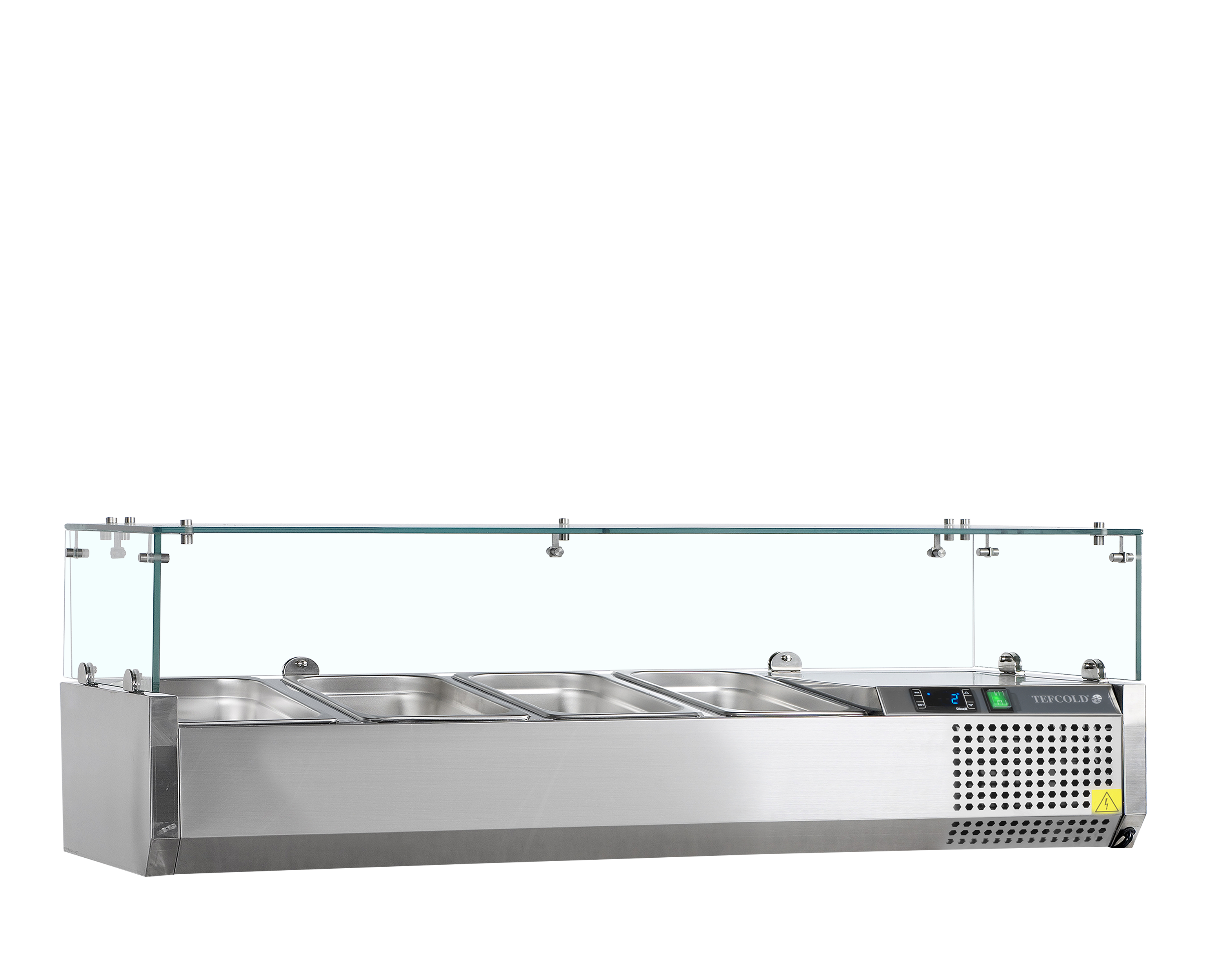 VK33 120 Vitrine Réfrigérée GN1/4 Acier Inox SS304 Avec Écran Compatible GN1/4 Et GN1/6