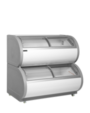 TD500 Armoire Frigorifique Négative à 2 Niveaux, Vitrine Froid, 5 Paniers Par Niveau, LED et Double Vitrage