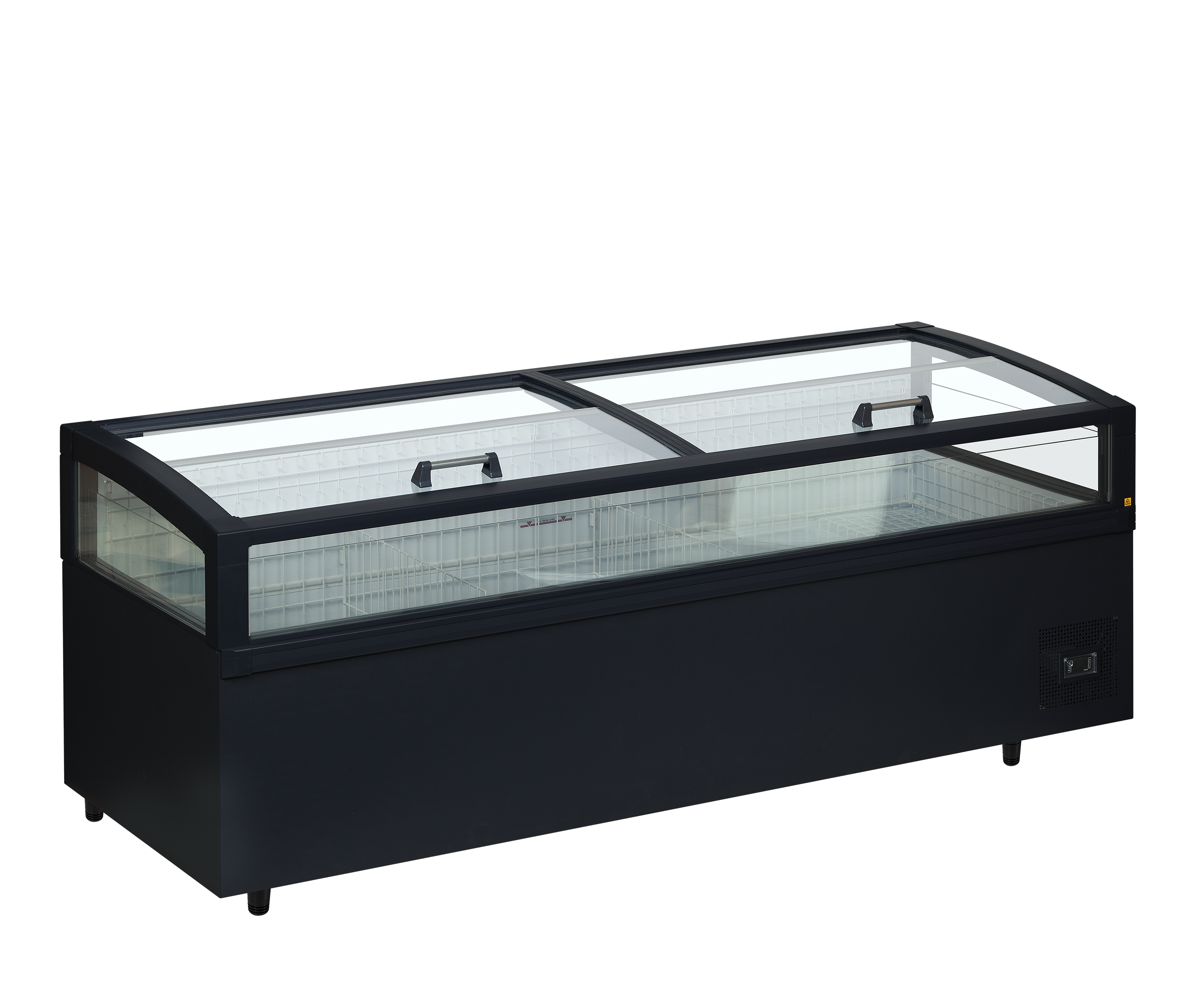 View 250 CF VS B Armoire Réfrigérante Magasin À Parois Vitrées Trois Côtés Avec Couvercles Coulissants