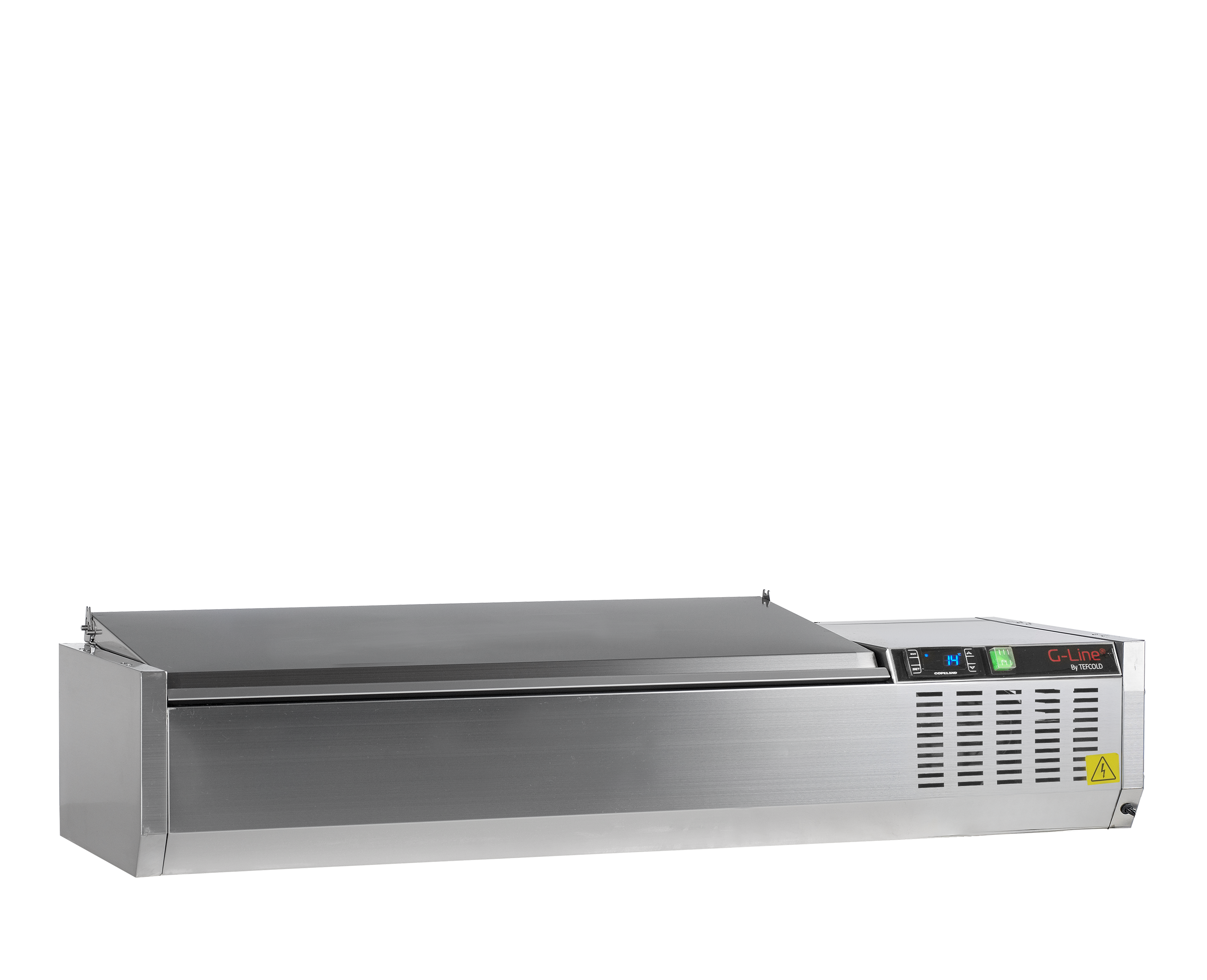 Vitrine Réfrigérée GN1/4 Professionnelle GVC33-120 S/S Acier Inox SS201 2 Portes Professionnelles