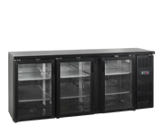 CBC310G Arrière Bar Frigorifique À Froid Ventilé Avec Portes Battantes Inox SS304 Tablettes Réglables Pour Restauration