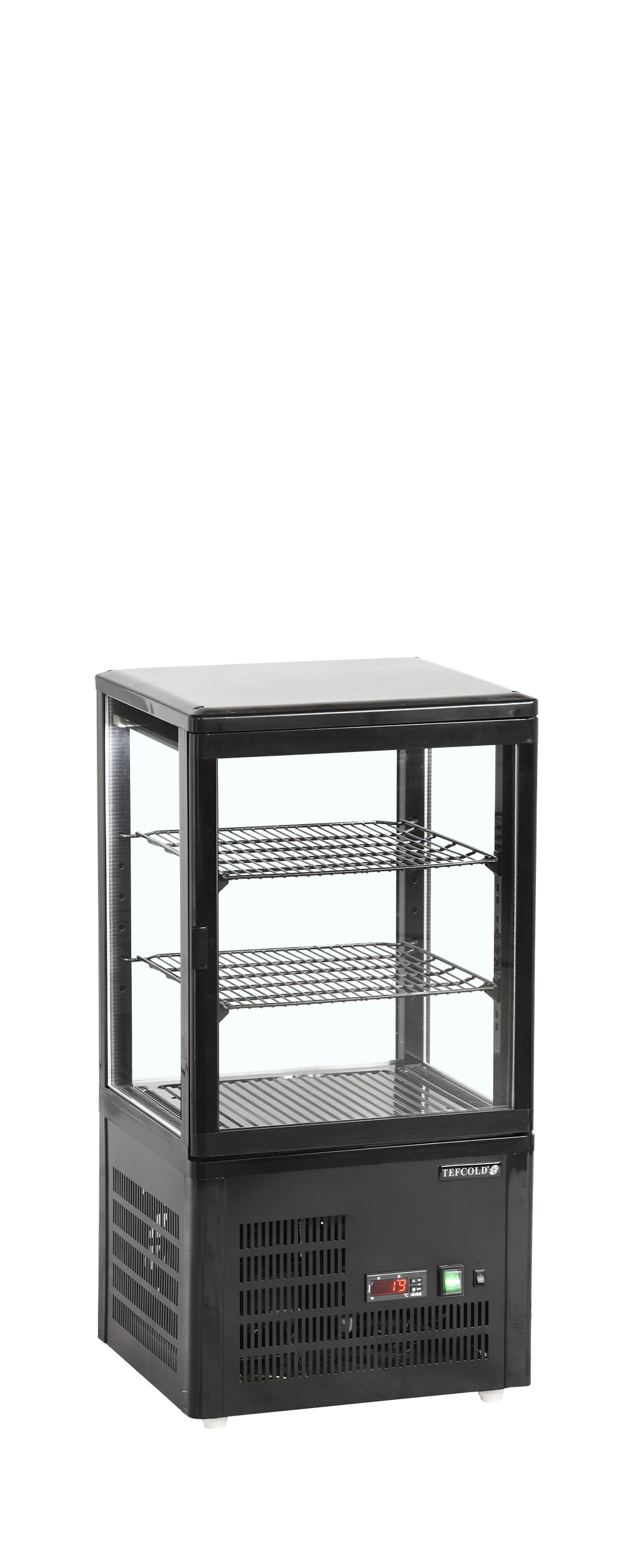 Armoire Vitrée Réfrigérée Pour Comptoir UPD60 Black Professionnelle À Froid Ventilé Avec LED