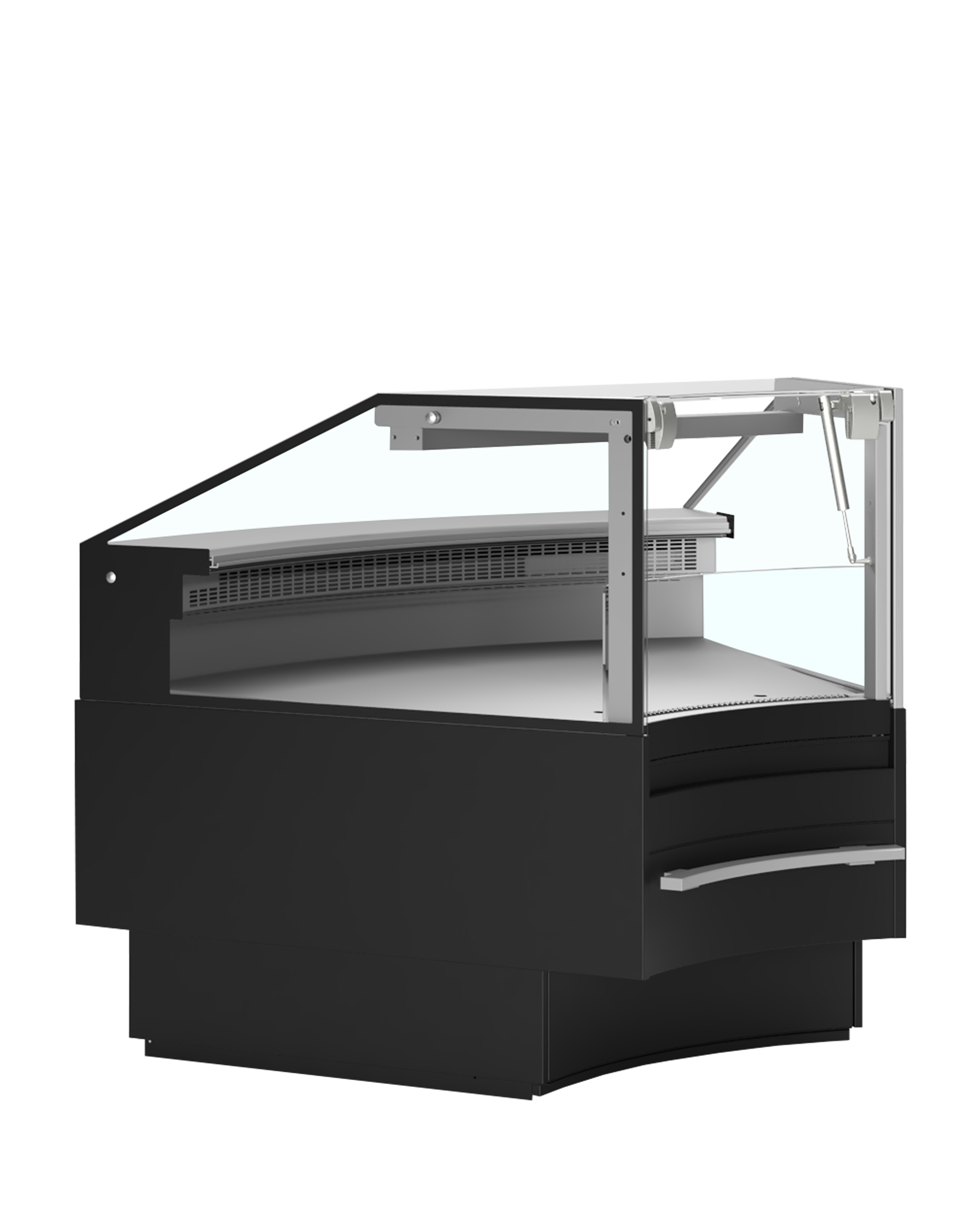 Vitrine Réfrigérée Angulaire SOC SOCA45INTB 45 Degres Module De Coin Pour Comptoir Pro