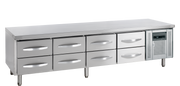 Armoire Frigorifique Professionnelle Sous Comptoir GN1/1 UC5480 4 Tiroirs Acier Inox SS304 Ventilé