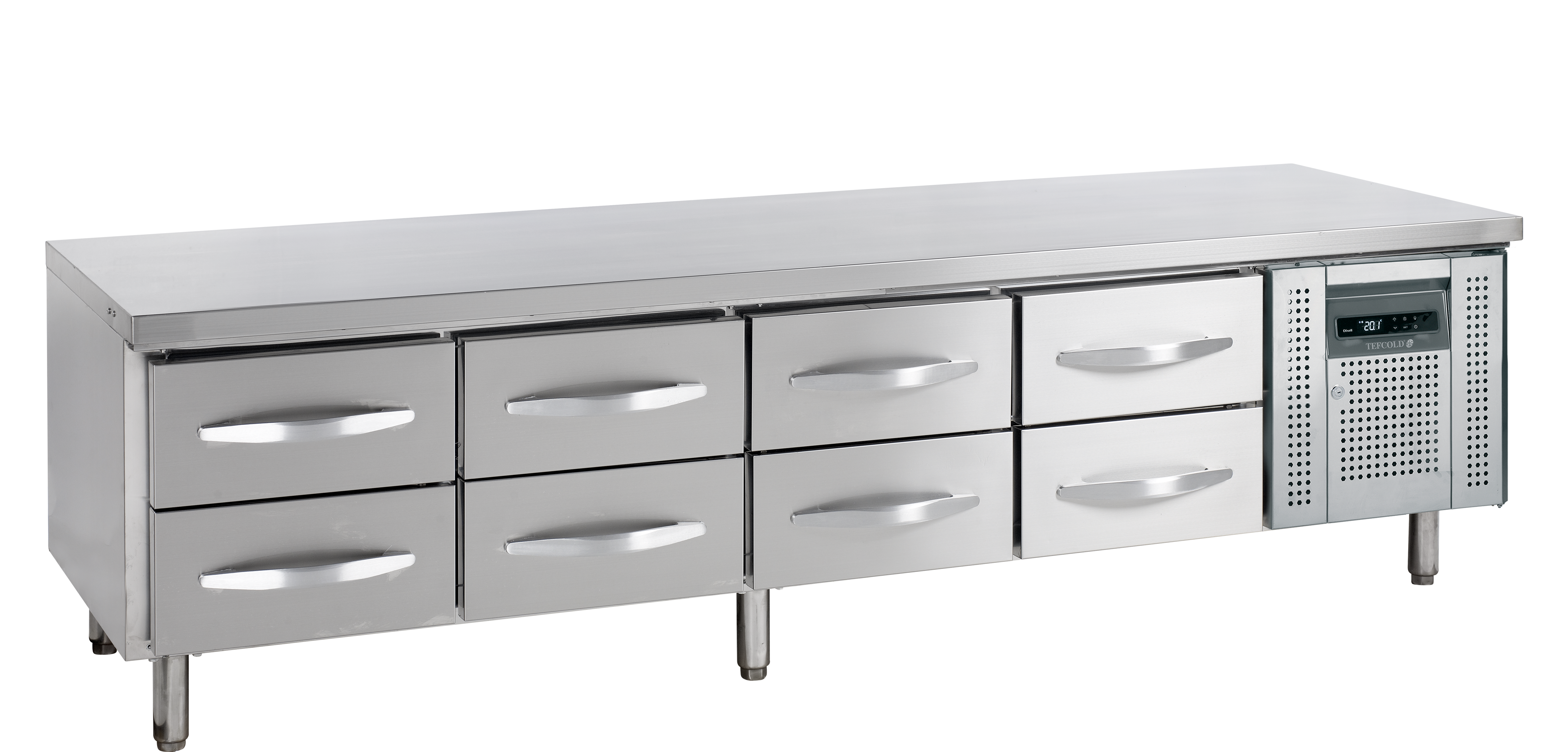 Armoire Frigorifique Professionnelle Sous Comptoir GN1/1 UC5480 4 Tiroirs Acier Inox SS304 Ventilé