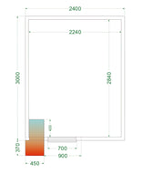 Chambre Froide Professionnelle À Deux Portes Positive CRPF2430 Armoire Réfrigérée Pour Restaurants