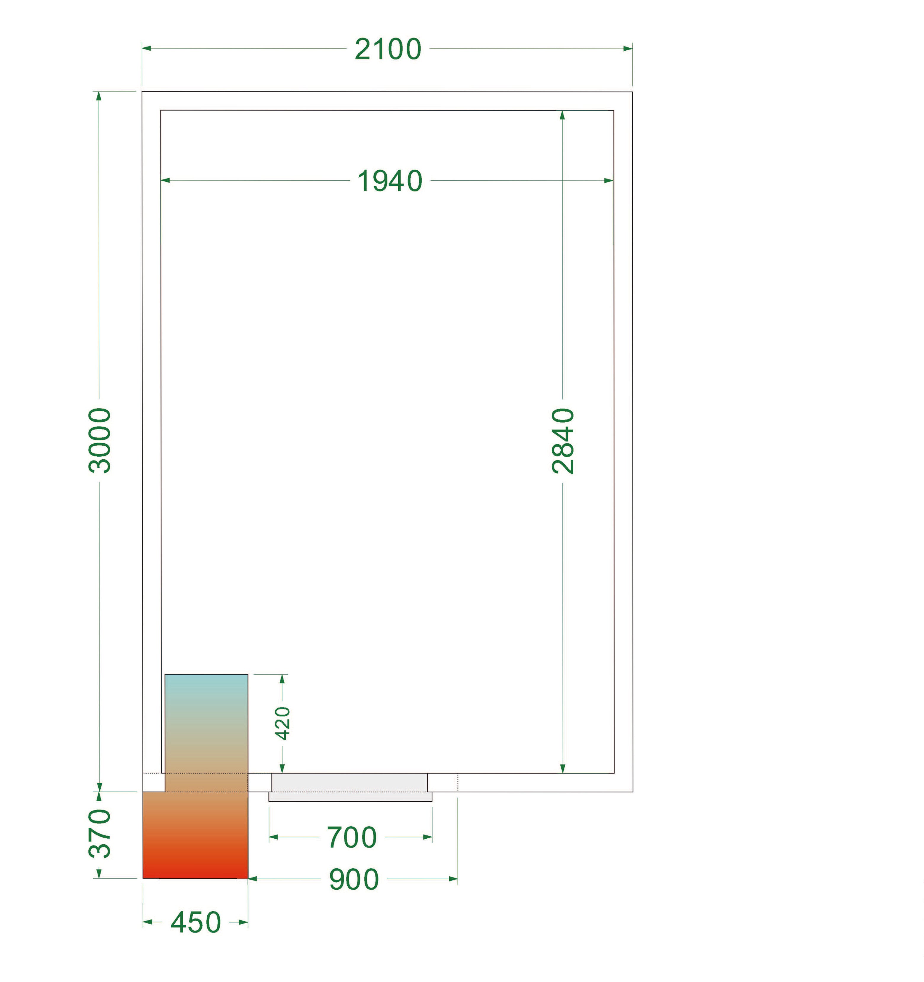 Chambre Froide Professionnelle 2 Portes Négative Pour Restauration Cuisine Hôtellerie CRPF2130