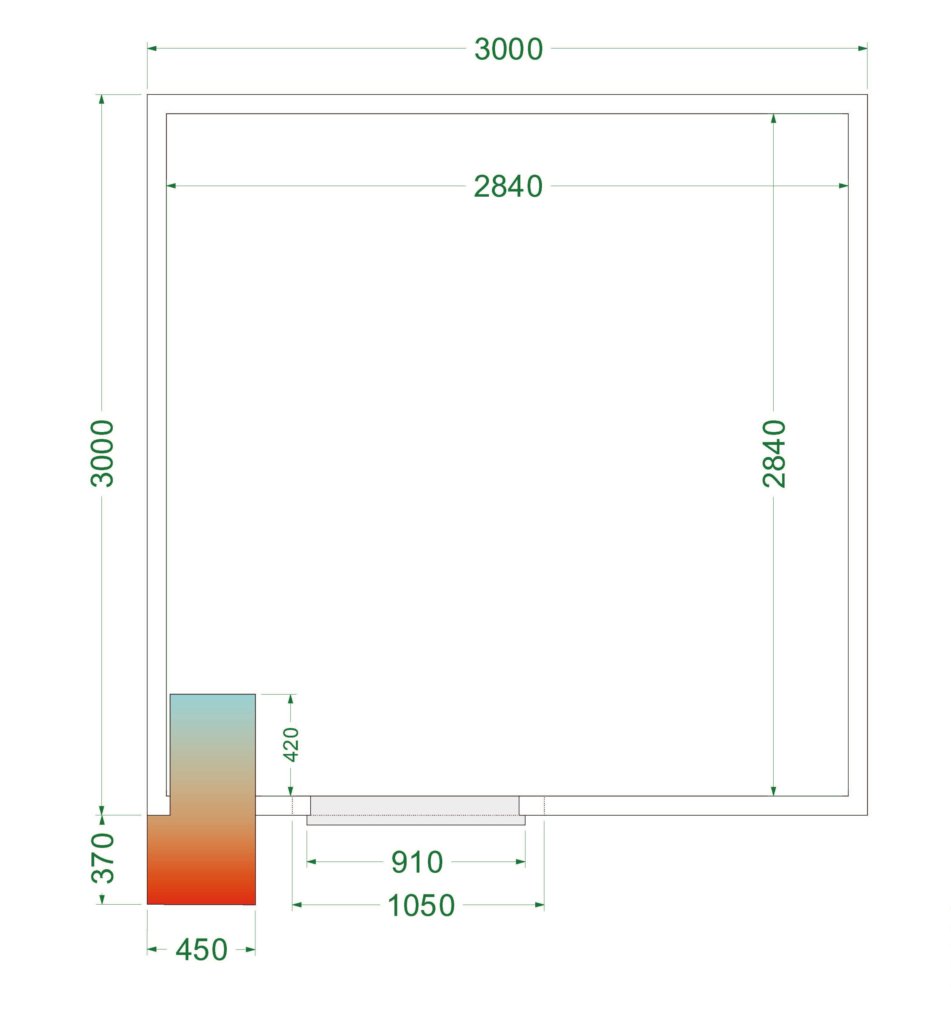 Chambre Froide Professionnelle 2 Portes Réfrigération Positive Pour Restauration CRPF3030WD