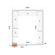 Chambre Froide Professionnelle Armoire Frigorifique CRPF2427WD Pour Restaurants Epiceries Cafes