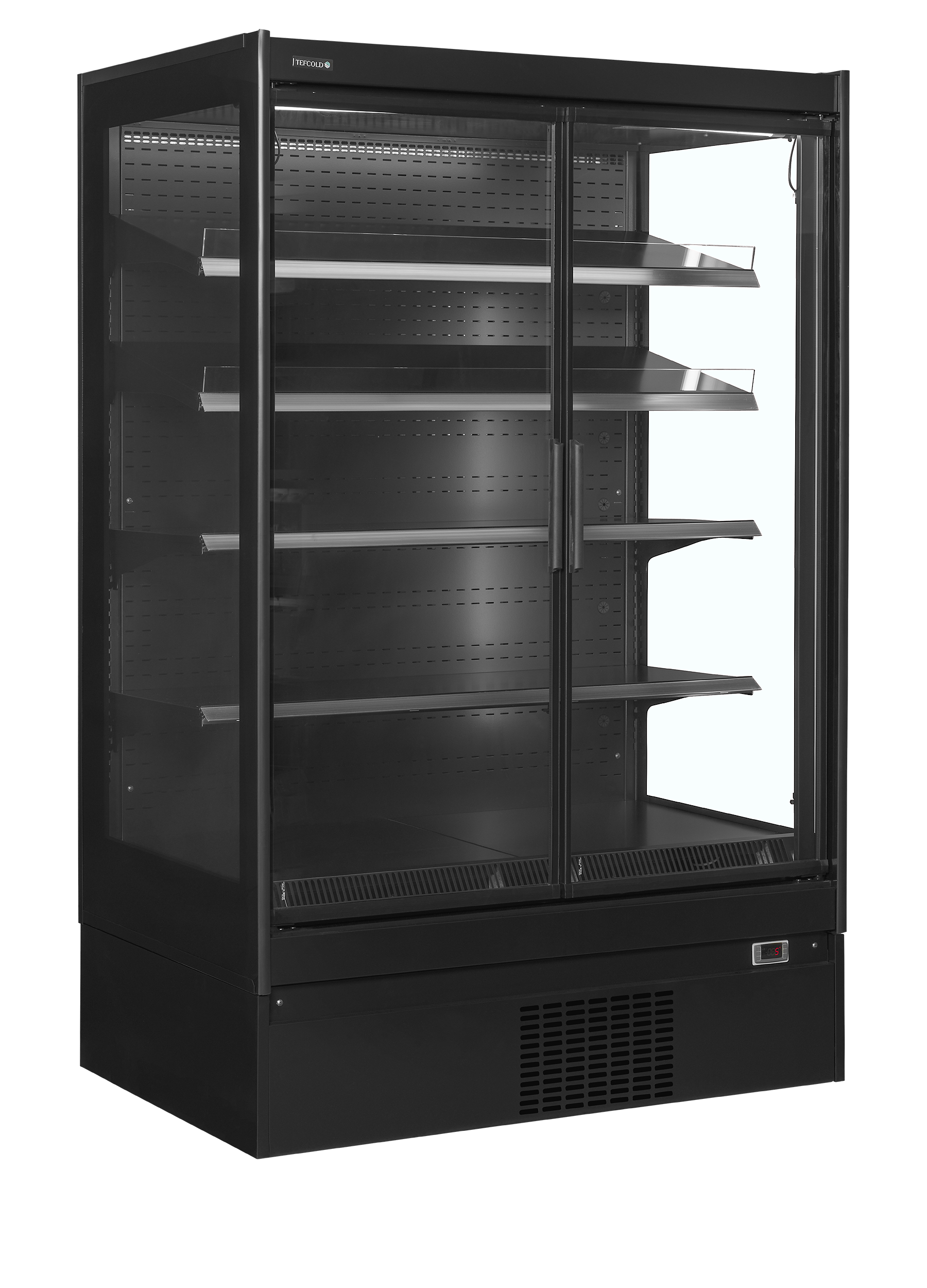 Armoire Frigorifique Vitrine Réfrigérée EXTRA1250CD Positif, 2 Portes Pour Supermarché