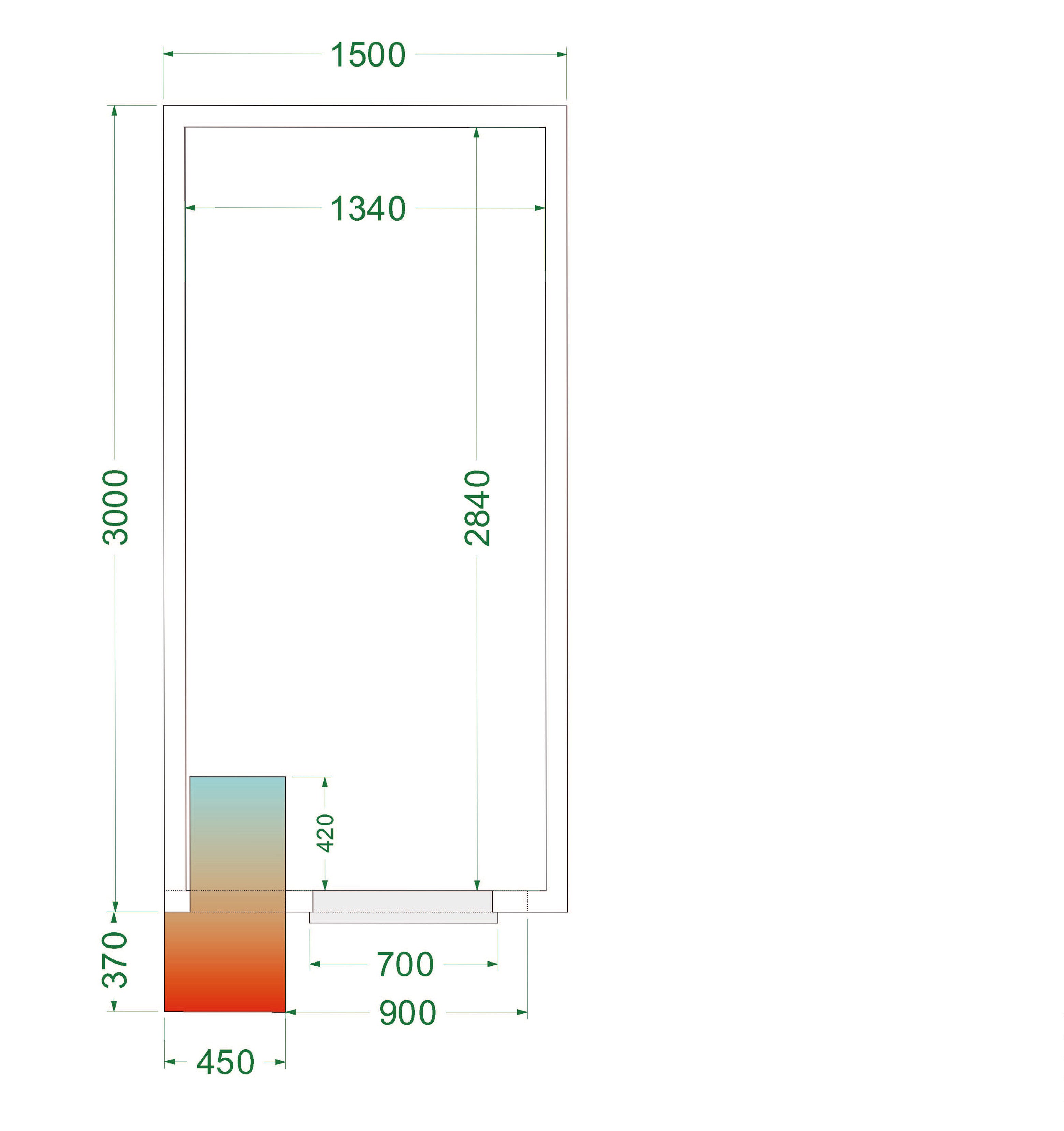 Armoire Frigorifique Professionnelle 2 Portes Négatives Pour Chambre Froide CRPF1530