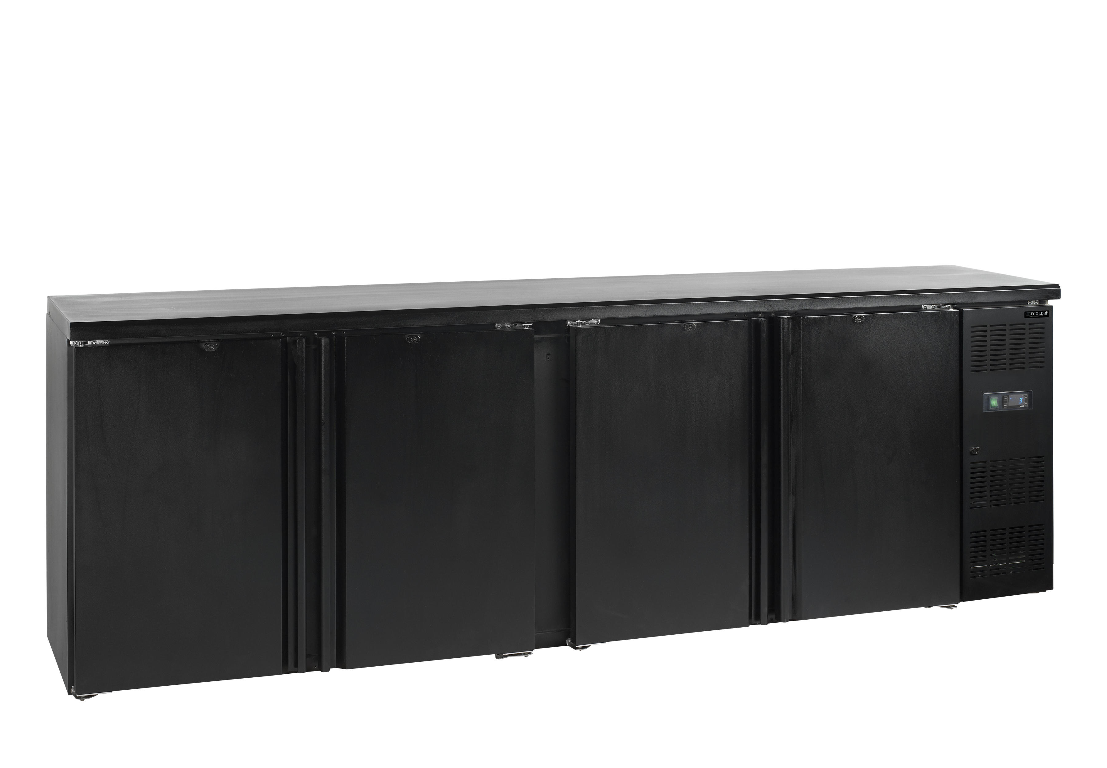 Armoire Frigorifique CBC Arrière Bar CBC410 2 Portes Froid Ventilé Inox SS304 Tablettes Réglables