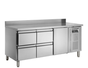 CK Refroidisseur De Comptoir GN1/1 Inox SS304 CK7340 Avec Portes Pleines Ou Vitrées Pour Cuisine Professionnelle