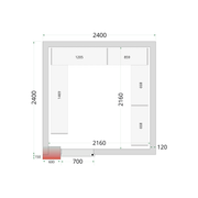 Armoire Frigorifique Professionnelle 2 Portes CR 240x240x220 Panneaux 120 mm Polyuréthane