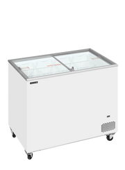 Congélateur De Crème Glacée IC301SC Armoire Frigorifique Professionnelle 2 Portes Avec Couvercles Vitres Coulissants