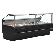 SOCA F25090B Vitrine Réfrigérée Pour Poisson Sur Glace Professionnelle Avec Plateau Inox 50 Mm