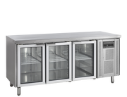 CK Refroidisseur De Comptoir GN1/1 En Inox SS304 Avec Portes Pleines Ou Vitrées Référence CK7310G