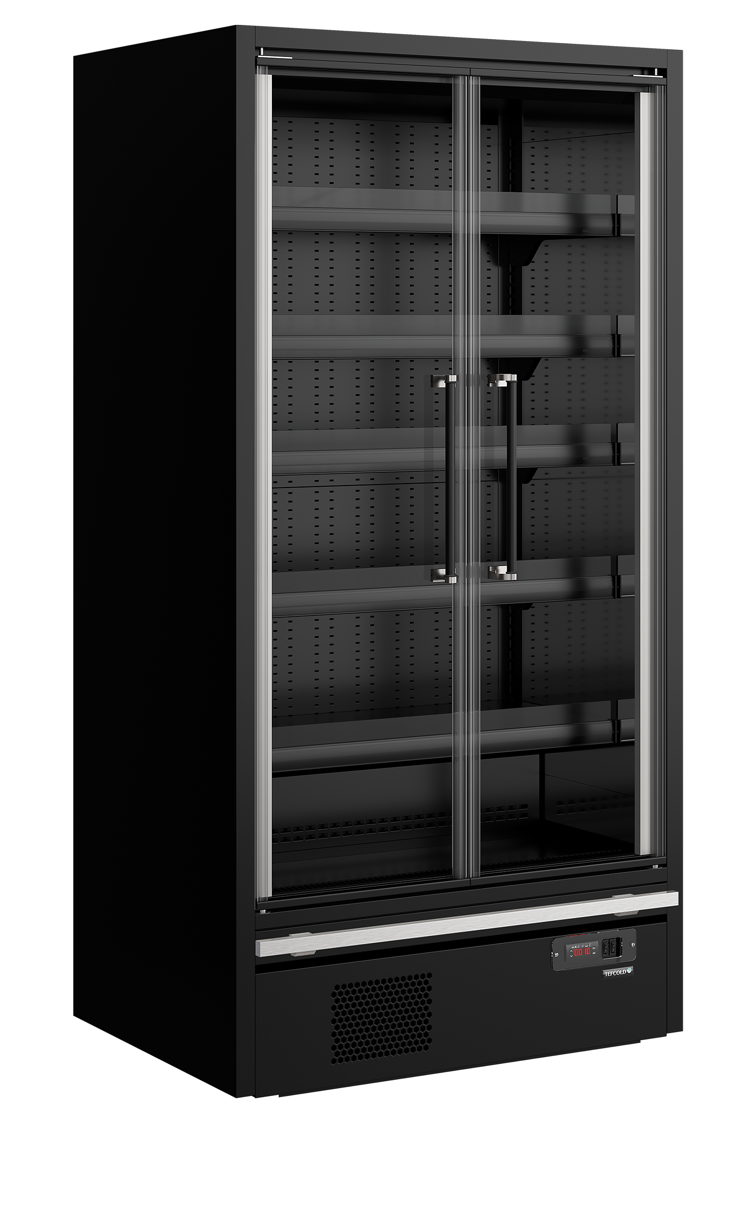 Galaxy Plus GP10FGD Maxi Black Armoire Frigorifique 2 Portes Positif Vitrine Réfrigérée Professionnelle