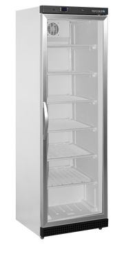 Armoire Frigorifique UF400G UF-G Congélateur Vertical À Porte Vitrée Négatif Blanc Pour Restauration