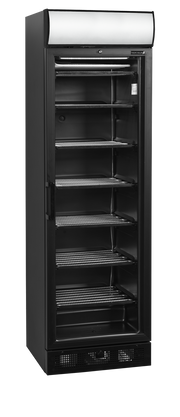 UFSC UFSC371GCP Armoire Frigorifique Vitrée Noire Négatif Avec Porte Chauffée Professionnelle