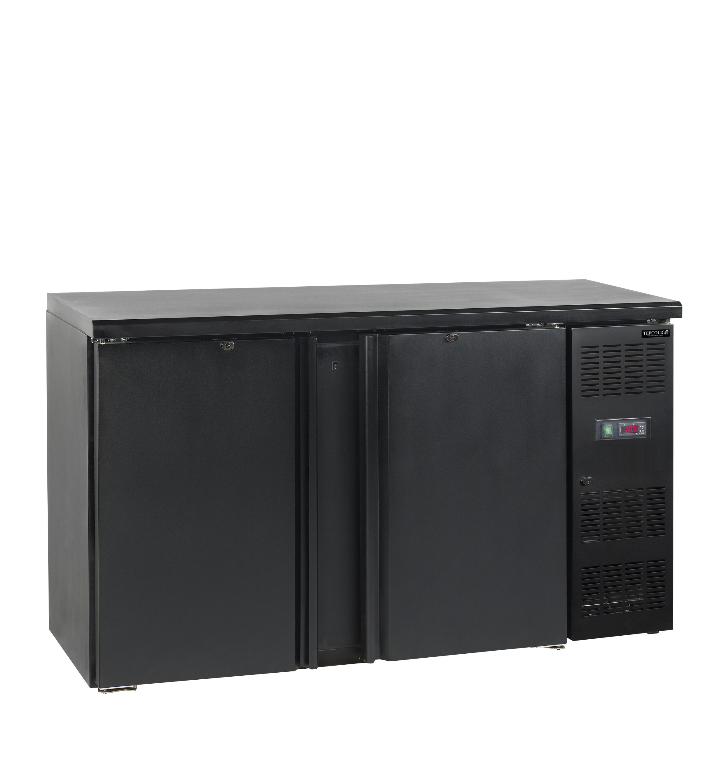 CBC210 Arrière-Bar Frigorifique Professionnel 2 Portes Battantes Positif Froid Ventilé Inox SS304