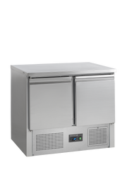 SA910 Comptoir Pour Saladette GN1/1 Avec Placards Réglables Tablettes Et Tiroirs GN Professionnel