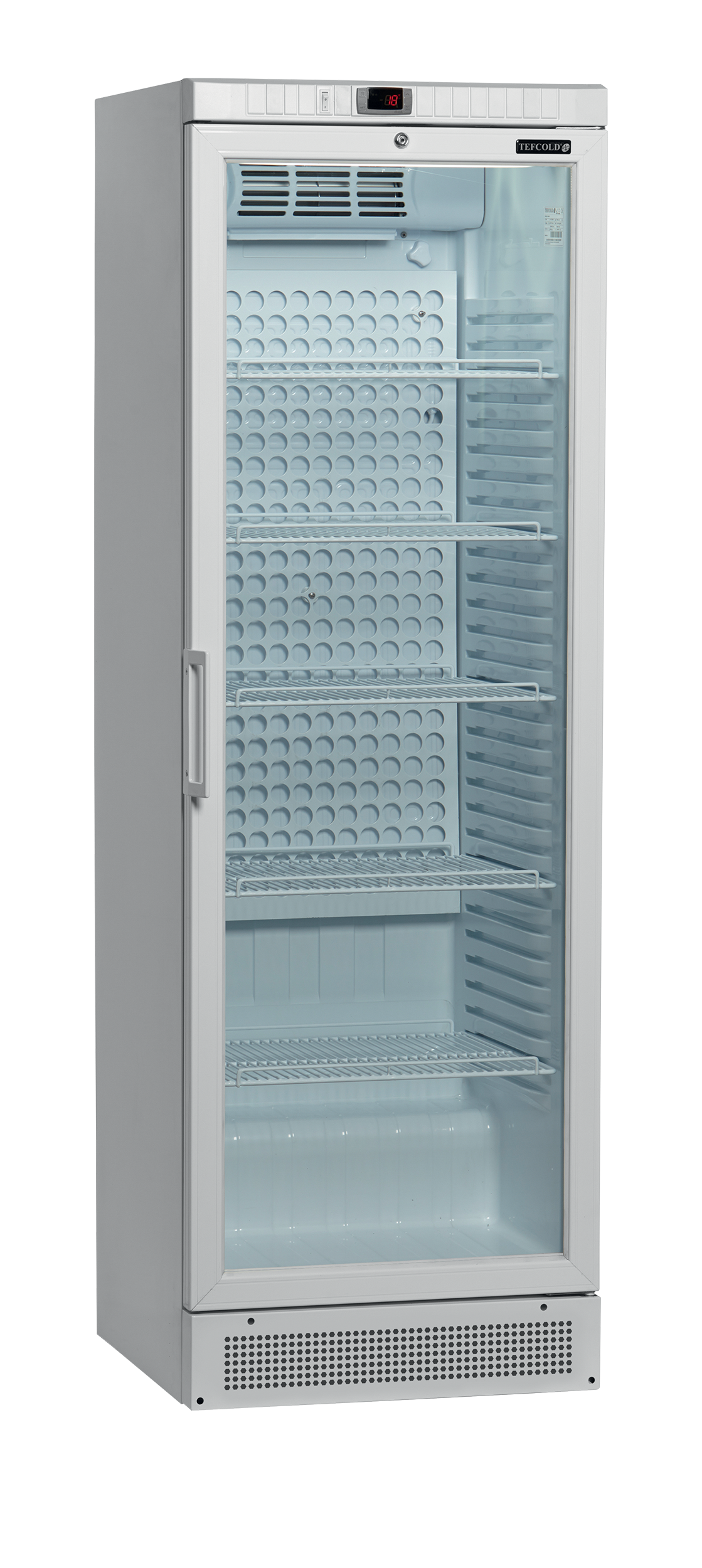 Réfrigérateur Médical MSU400 À Porte Vitrée Ventilé Avec Alarme Et Thermostat Électronique