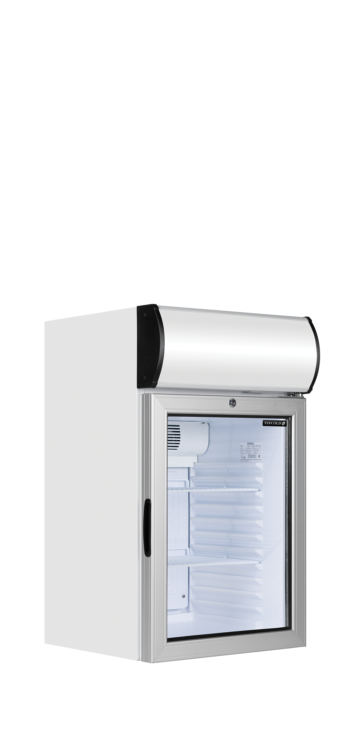 FS80CP Réfrigérateur Table Top Vitré Positif Avec Caisson Éclairé Pour Branding Pour Restauration Pro