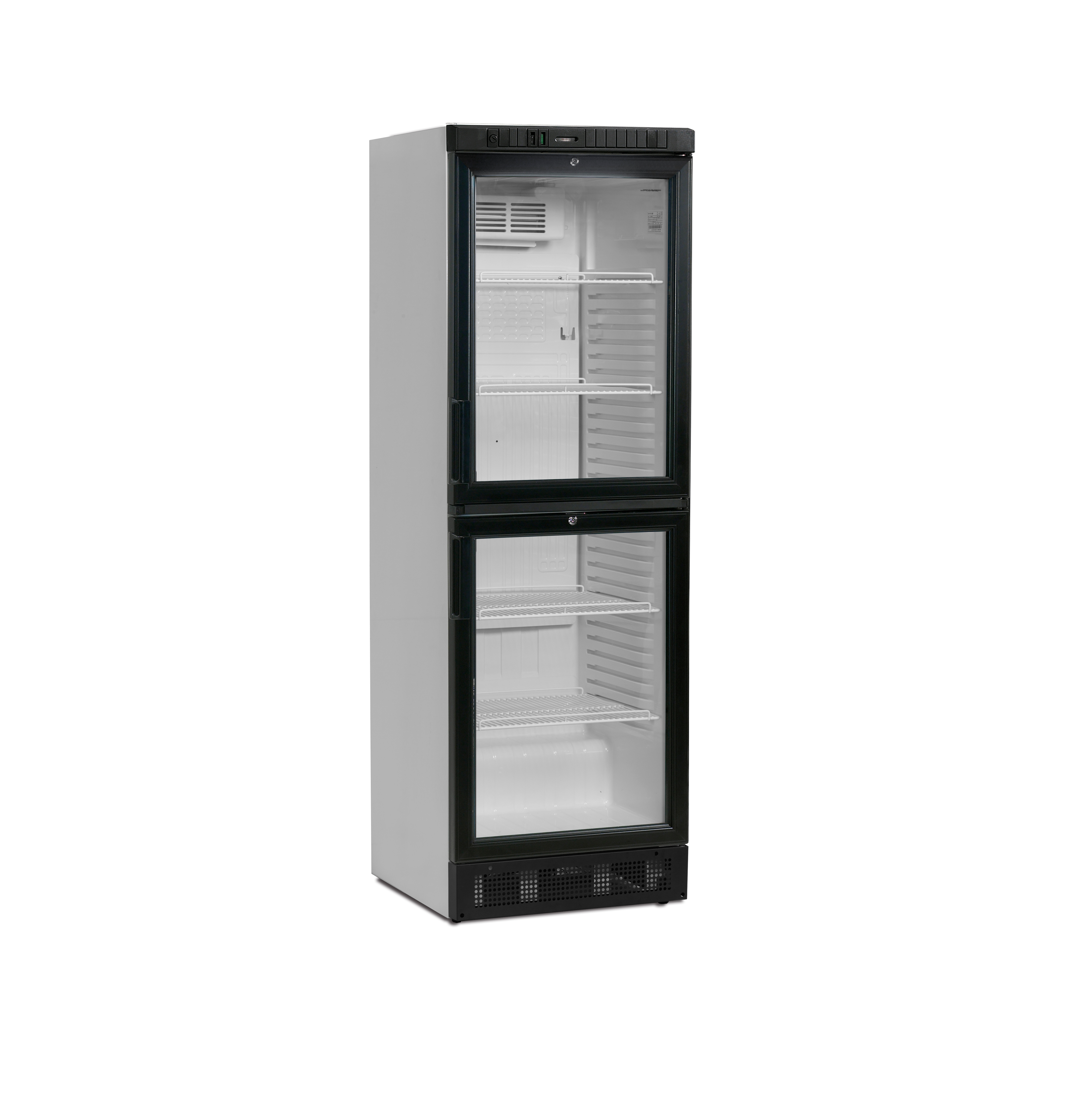 Réfrigérateur à Boissons SCU2375 Armoire Blanche à Porte Vitrée Réversible Avec Éclairage LED Étagères Réglables