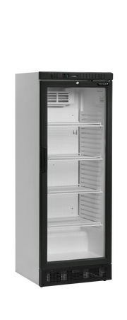 Armoire Réfrigérée À Boissons SCU1280 2 Portes Porte Vitrée Réversible Cadre Aluminium Noir Étagères Réglables