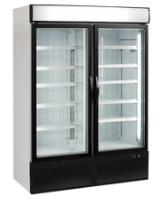 Armoire Frigorifique Vitrine NF5000G Congélateur Vertical Négatif 2 Portes Vitrées Chauffées Éclairage LED