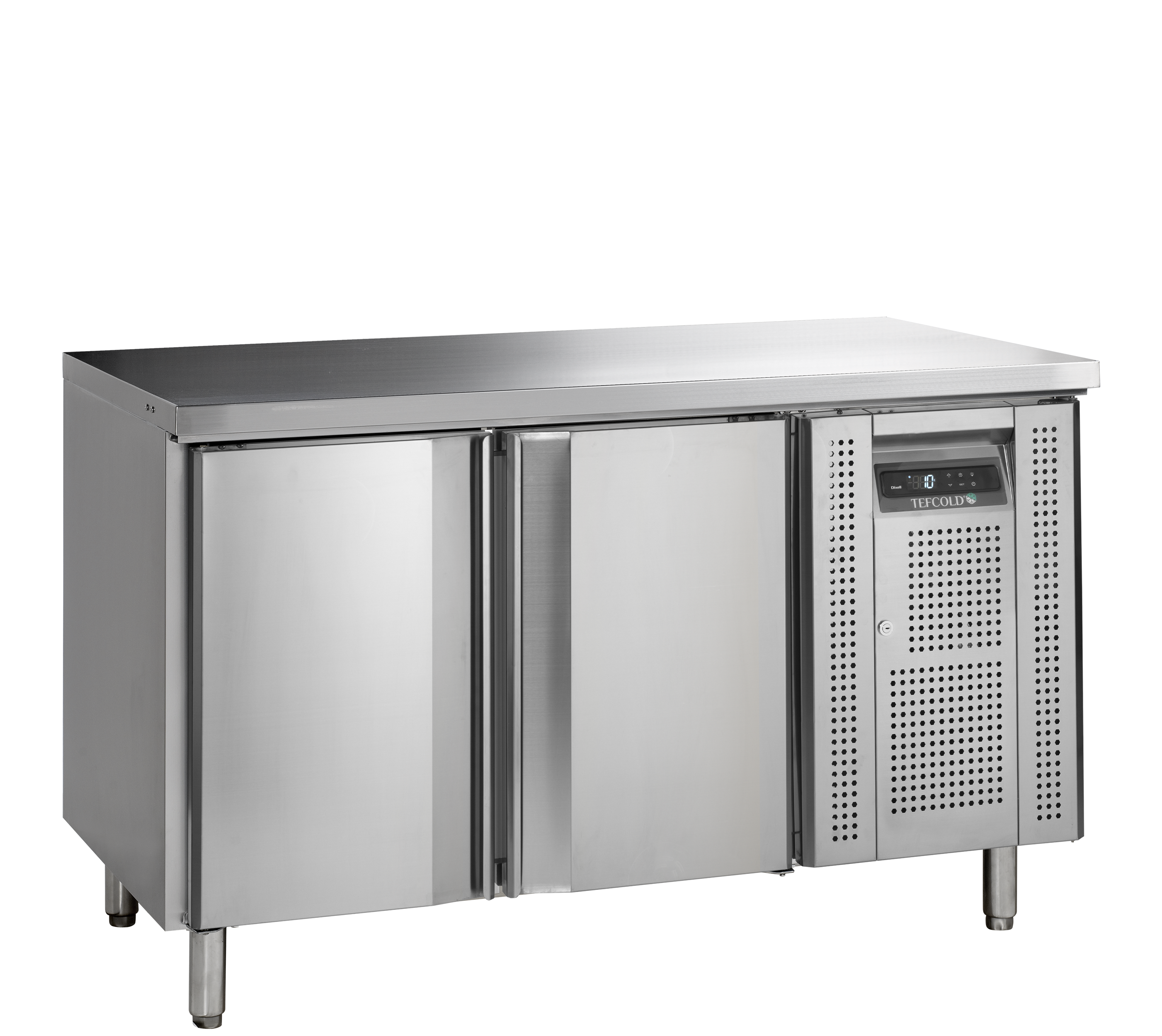 BK210 Comptoir Boulangerie Armoire Frigorifique Positive 2 Portes En Acier Inox SS304 Restauration