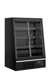 Armoire Frigorifique 2 Portes Positive Galaxy Plus GPL10FGD Noir Vitrine Réfrigérée Professionnelle