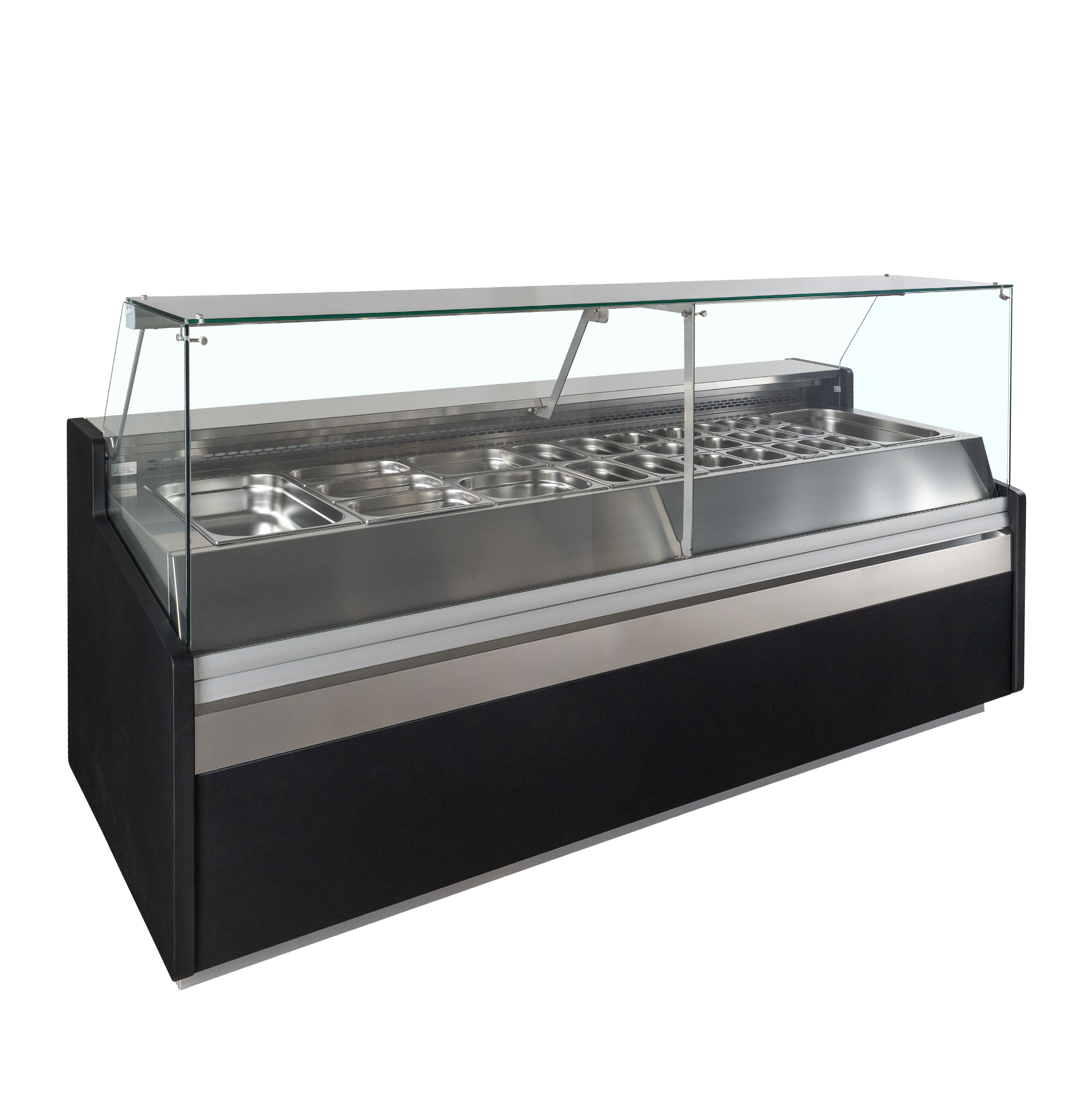 SPID SPID250 Vitrine Réfrigérée Gastronorm 2 Portes Vitre Rabattable Comptoir Professionnel