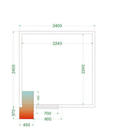 Armoire Frigorifique 2 Portes Positive Négative Ref CRPF2424 Chambre Froide Professionnelle