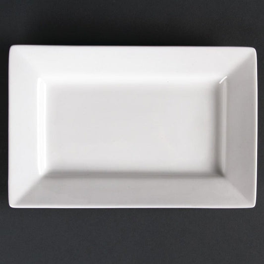 Assiettes rectangulaires à bord large Olympia Lumina 200 x 130mm (Lot de 6) - EQUIPEMENT RESTAURATION 