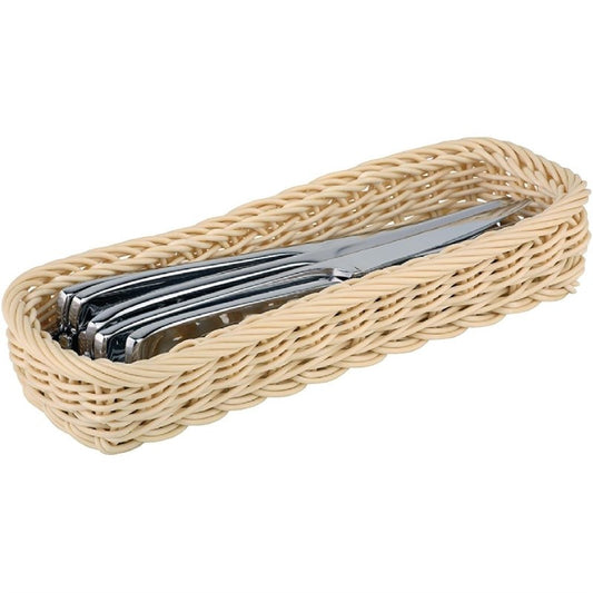 Panier rectangulaire à couverts en rotin polypropylène APS - EQUIPEMENT RESTAURATION 