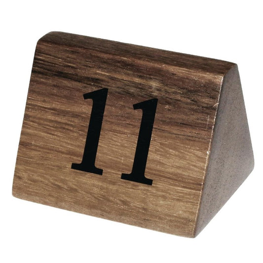 Numéros de table en bois Olympia 11 à 20 - EQUIPEMENT RESTAURATION 