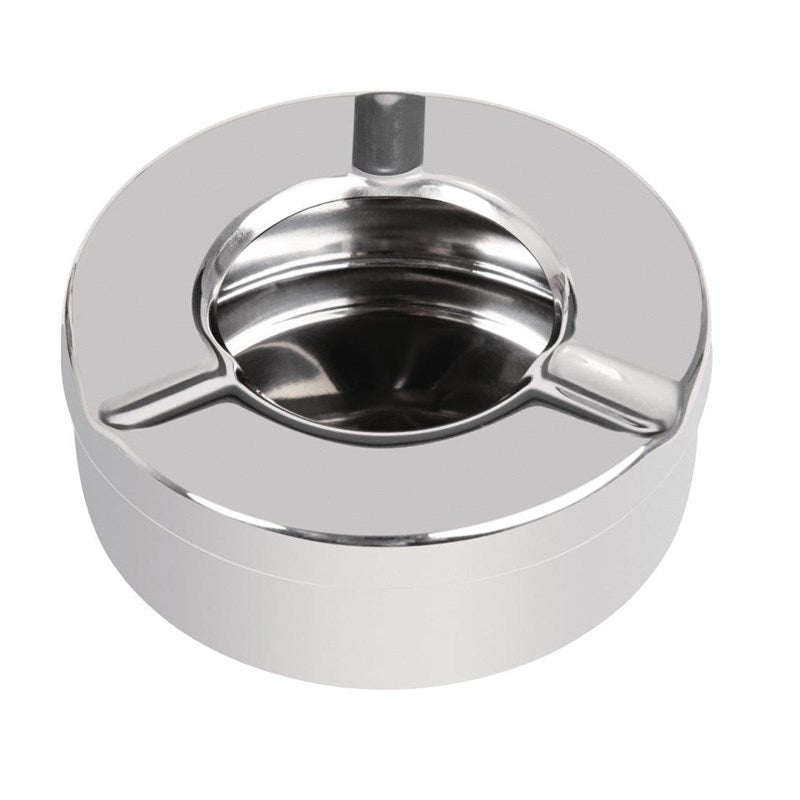 Cendrier inox antivent Olympia 90mm (lot de 6) - EQUIPEMENT RESTAURATION 