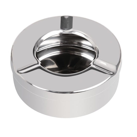 Cendrier inox antivent Olympia 90mm (lot de 6) - EQUIPEMENT RESTAURATION 