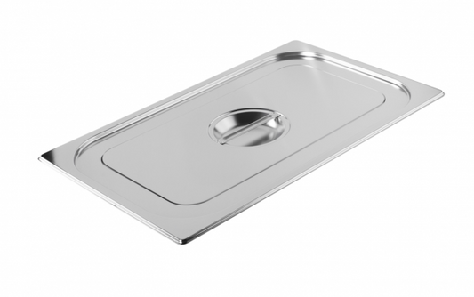 Couvercle inox bac GN2/1 avec poignée - Inox - 21000 - COUVERCLE BAC GASTRONORME