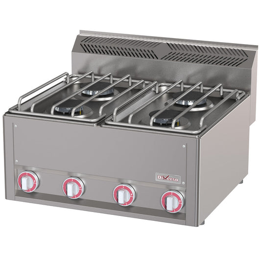 Cuisinière 4 feux gaz - Gamme 600 - WR-G4FT-16 - CUISINIERE GAZ