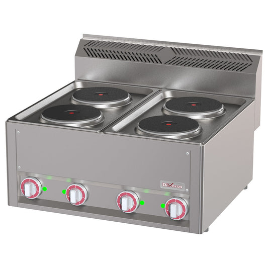 Cuisinière électrique 4 plaques - Gamme 600 - WR-E4PT-18 - CUISINIERE ELECTRIQUE