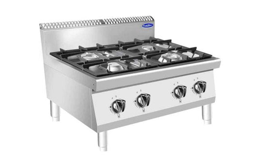 Cuisinière gaz - 4 feux - Inox - AT7G4B-C-2 - FOURNEAU GAZ
