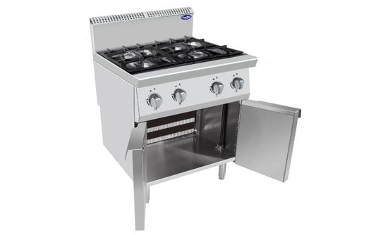 Cuisinière gaz sur placard - 4 feux - Inox - AT7G4B-F-2 - FOURNEAU GAZ SUR PLACARD