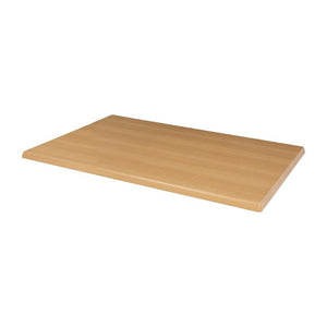 Plateau de table rectangulaire pré percé Bolero coloris hêtre - EQUIPEMENT RESTAURATION 