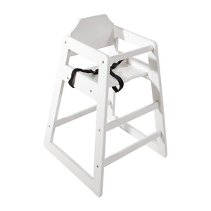 Chaise haute en bois blanche Bolero - EQUIPEMENT RESTAURATION 