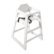 Chaise haute en bois blanche Bolero - EQUIPEMENT RESTAURATION 